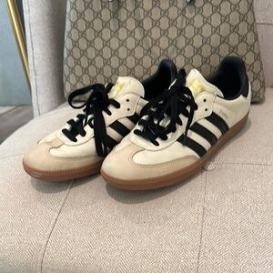 Adidas Samba Sneakers in Cream and Black